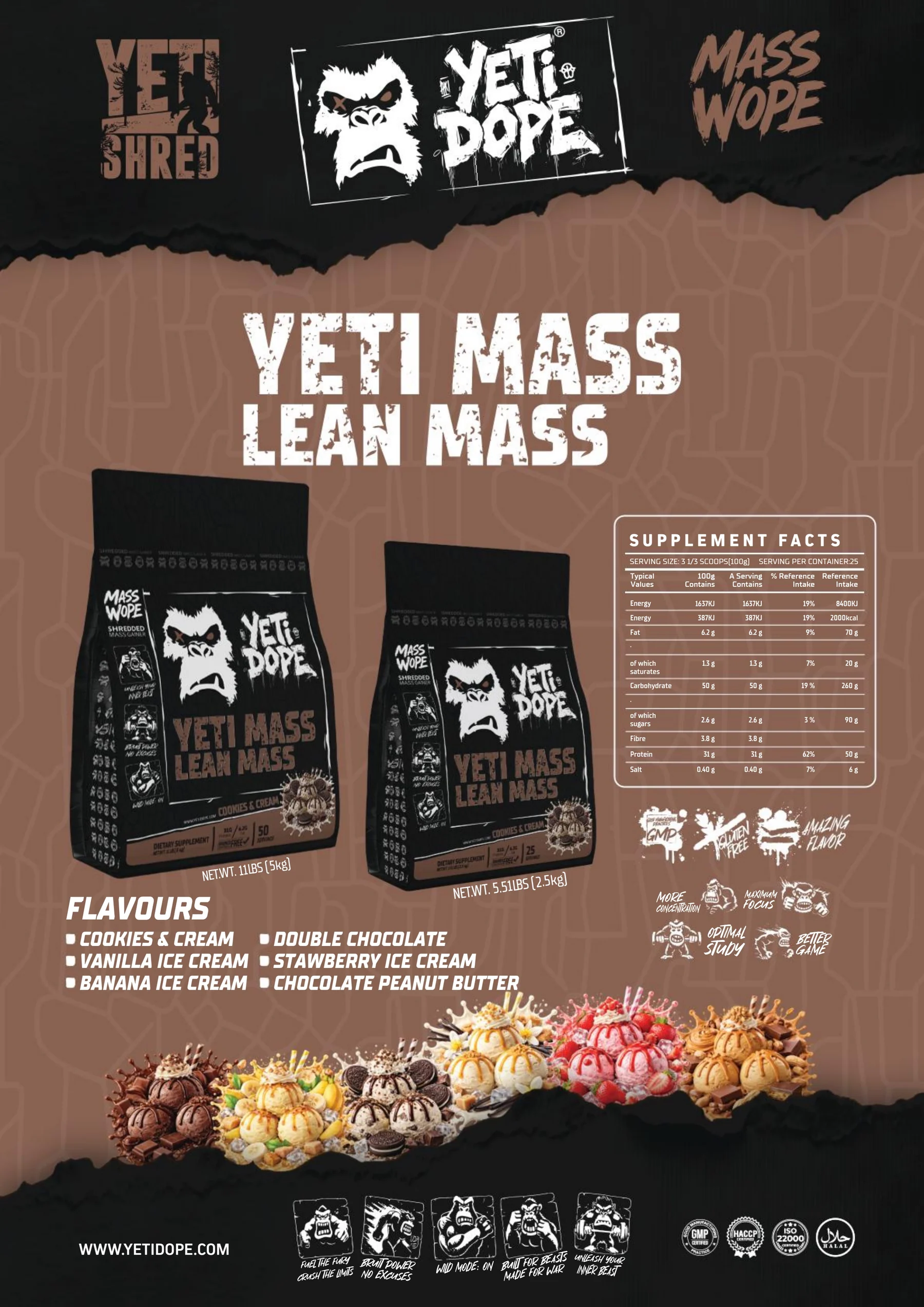Ultramade Nutrition catalogue, page 157: Yeti Dope