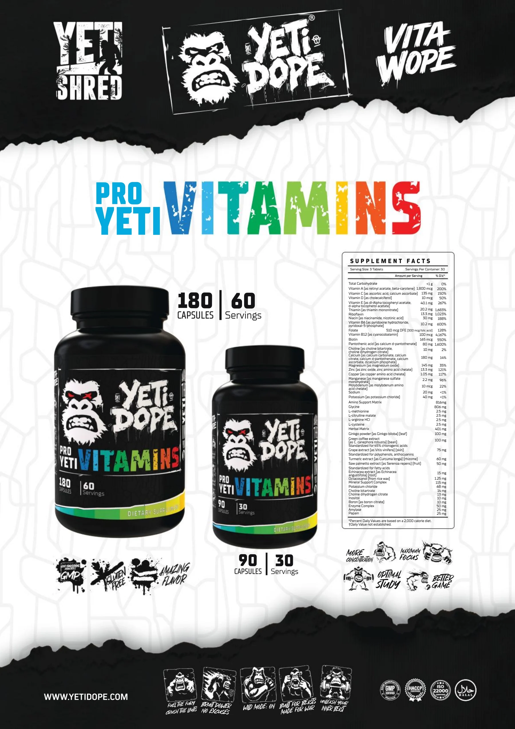 Ultramade Nutrition catalogue, page 159: Yeti Dope