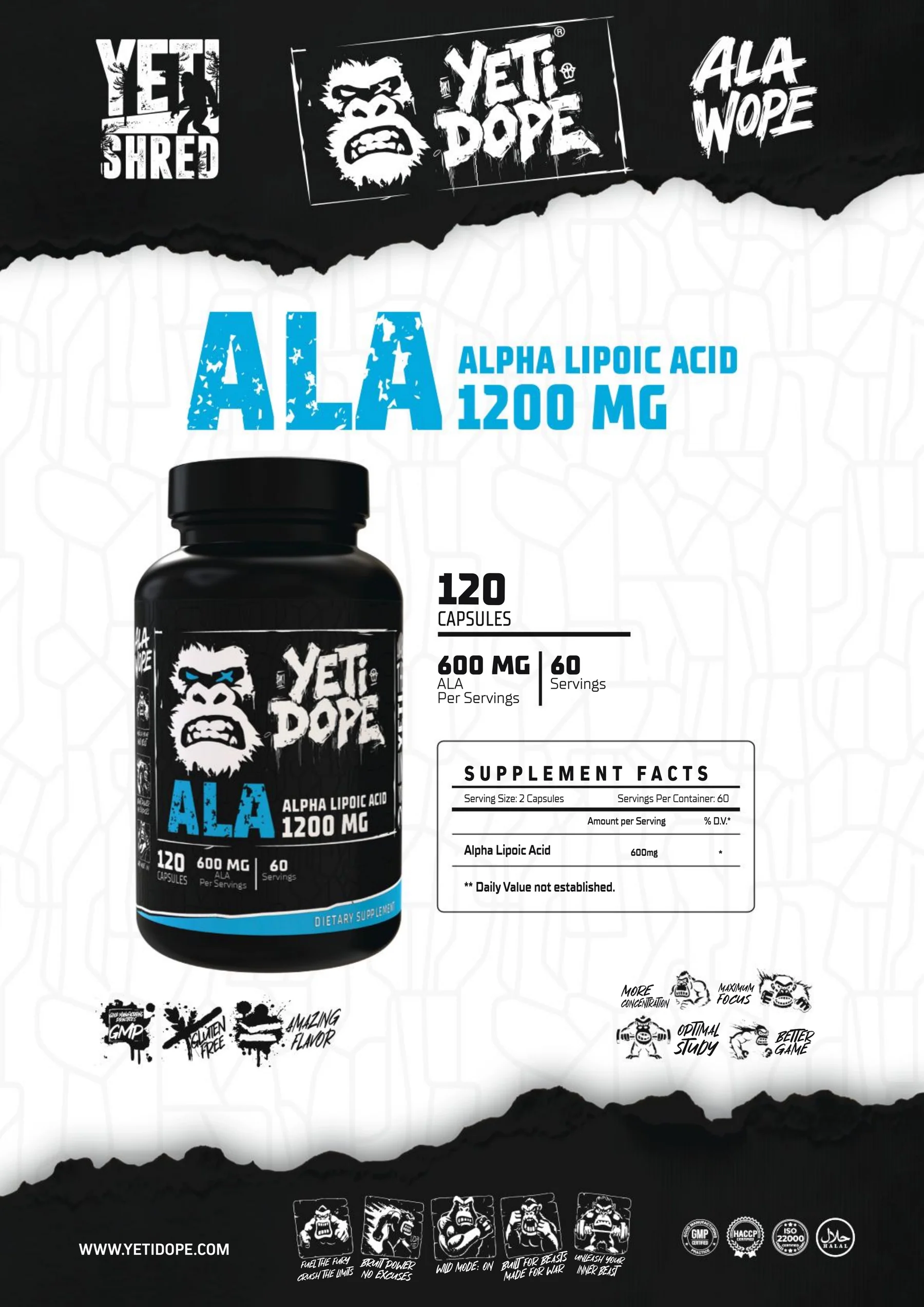 Ultramade Nutrition catalogue, page 163: Yeti Dope