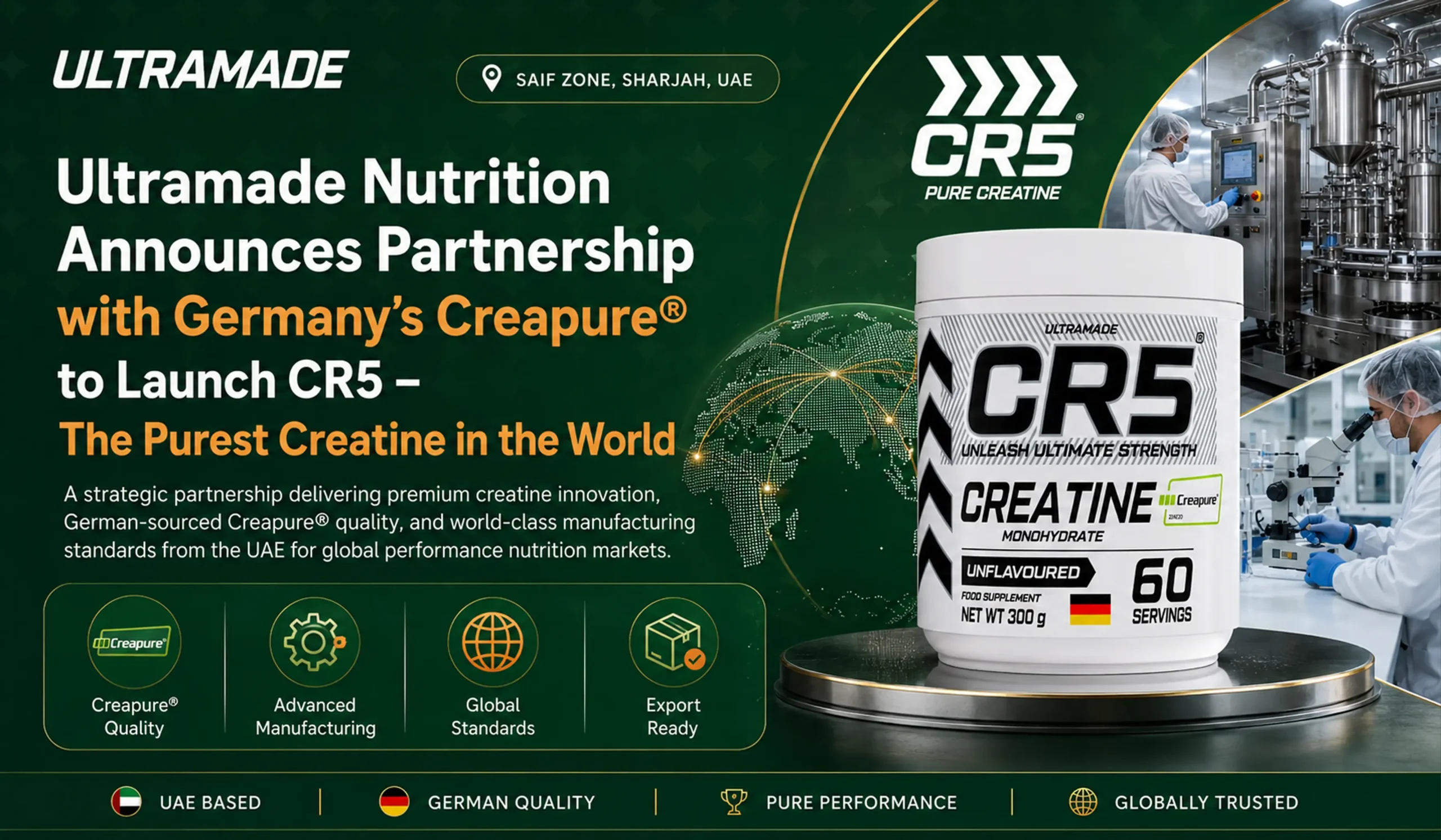 Ultramade-Nutrition-Announces-Partnership-with-Germanys-Creapure®-to-Launch-CR5-–-The-Purest-Creatine-in-the-World