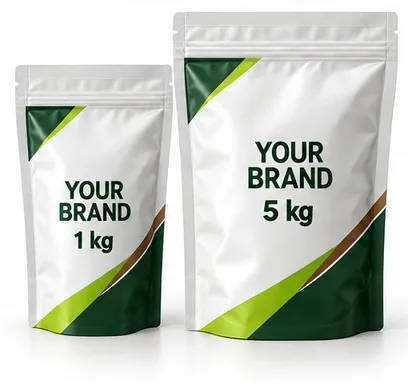 Private label powder pouches 1 kg and 5 kg