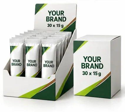 Display box with 30 × 15 g sachets
